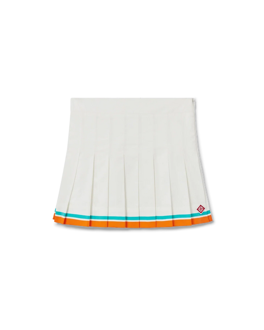 Tennis Stripe Pleated Skirt