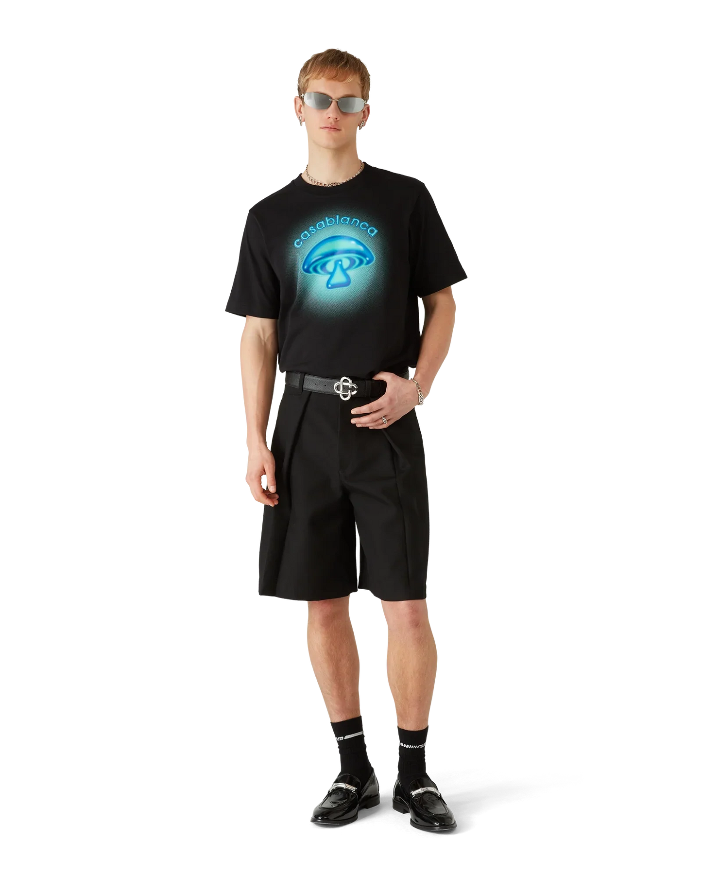 Airbrush Mushroom Logo Short Sleeve T-Shirt