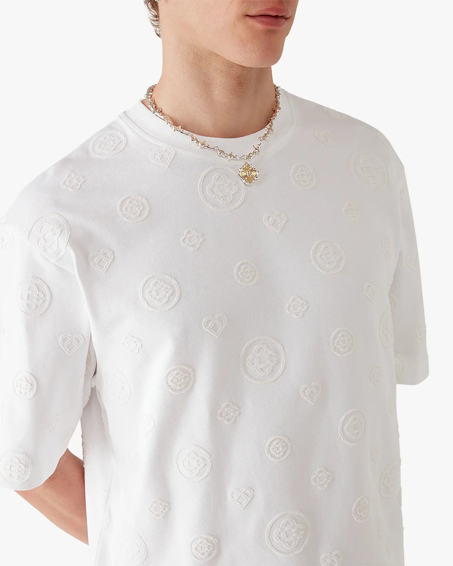 Applique Monogram Oversized Short Sleeve T-Shirt