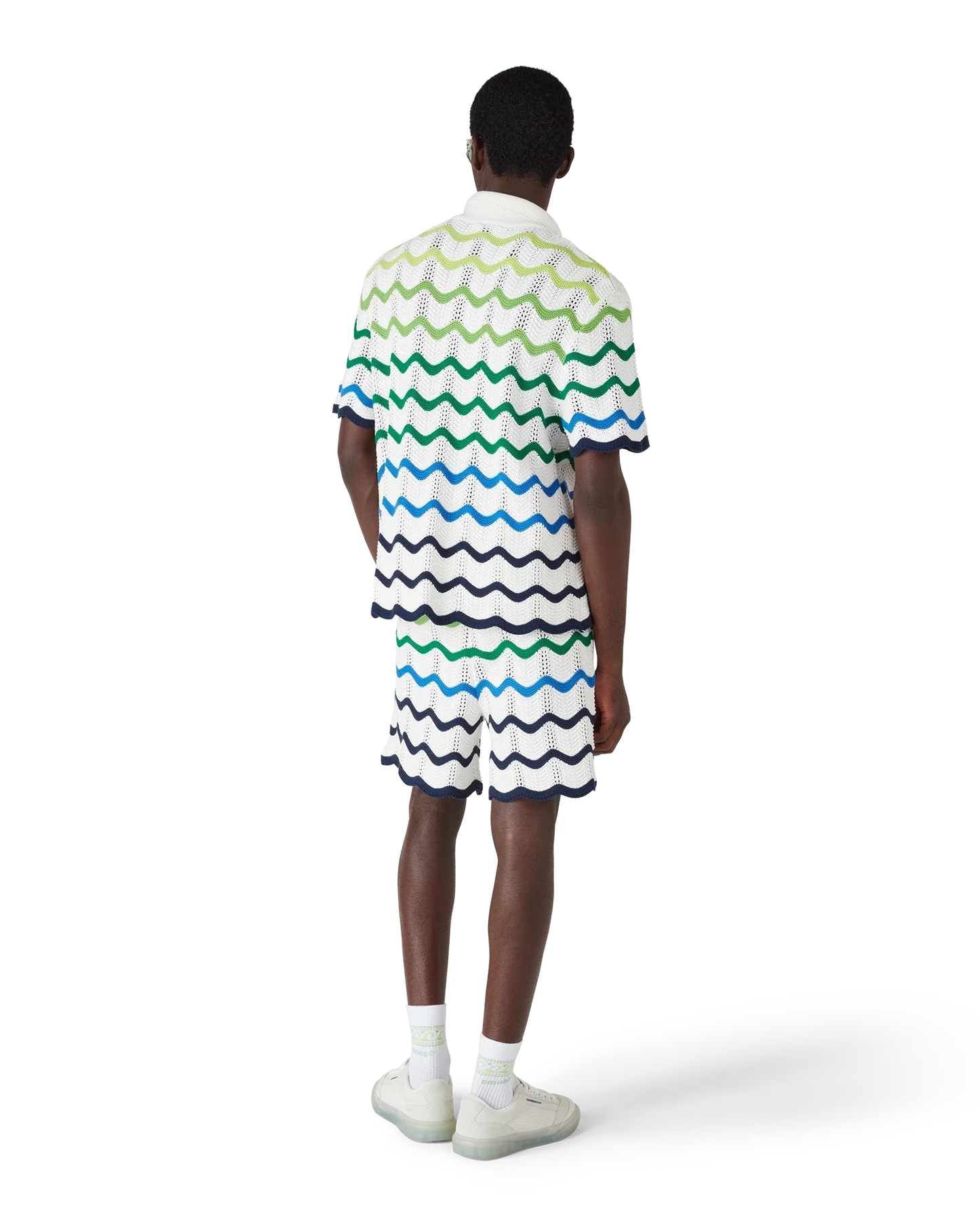 Wave Short Sleeve Knitted Shirt