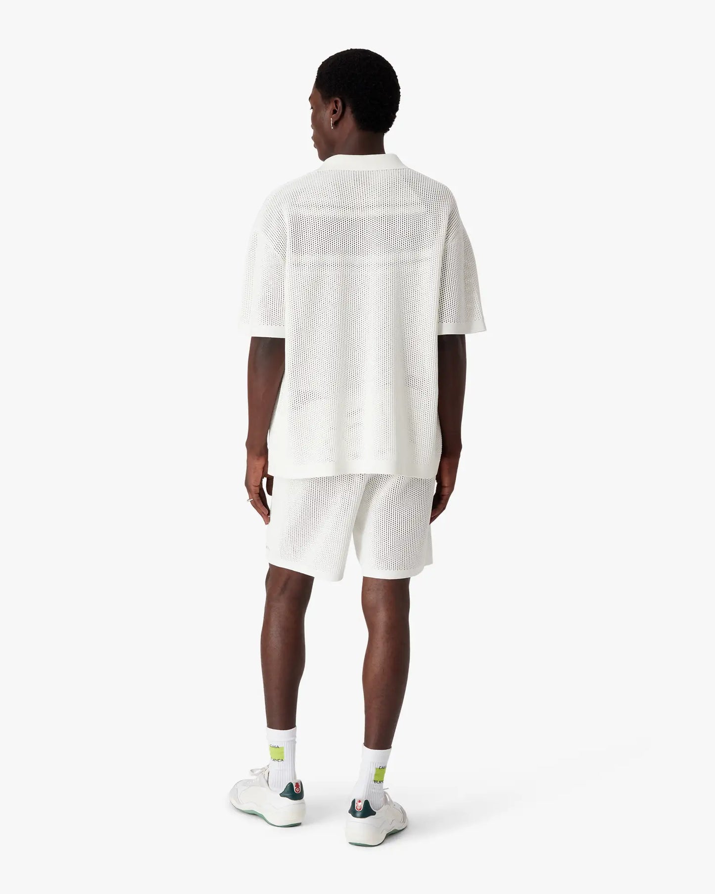 White Mesh Shorts