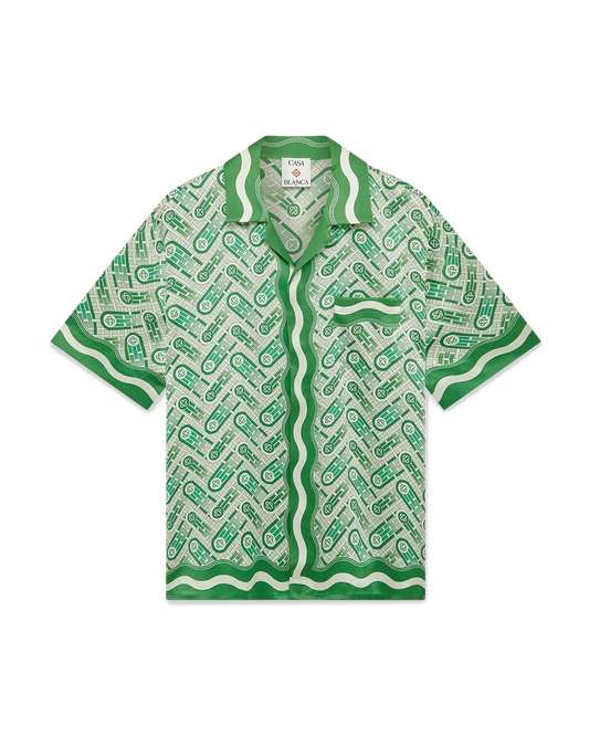 Ping Pong Short Sleeve Silk Shirt