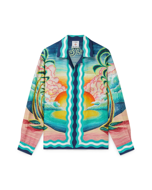 Danse De La Mer Long Sleeve Silk Shirt
